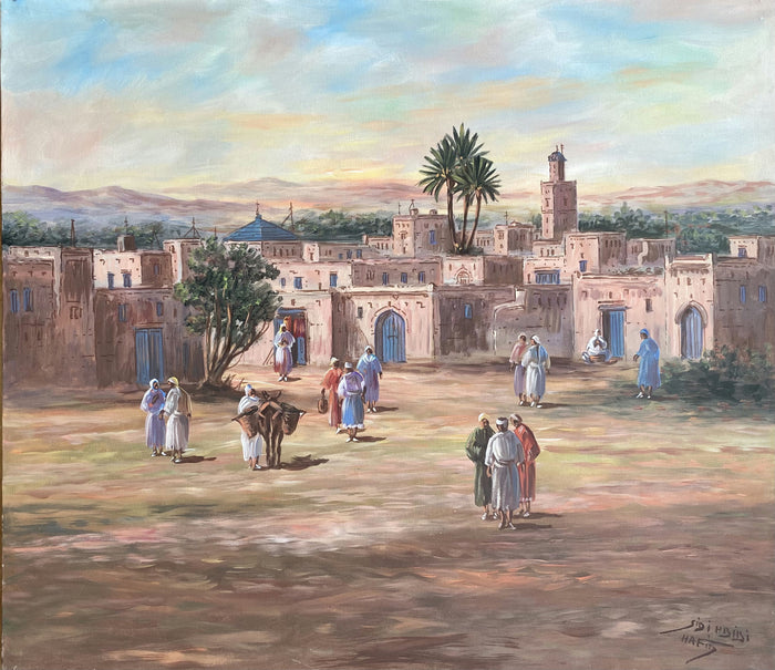 Hafid Sidi Hbibi — Grande œuvre en technique mixte — tableau marocain