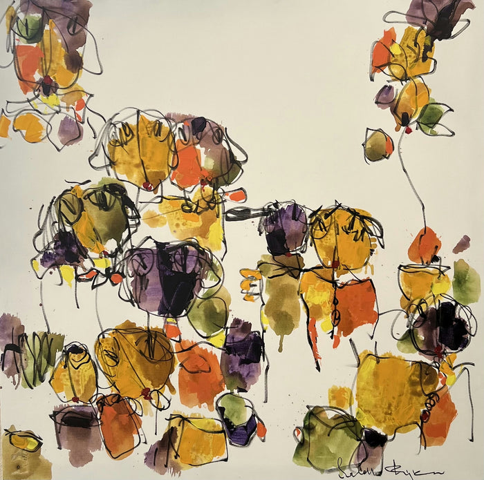 Salah Benjkan — Grand tableau contemporain marocain