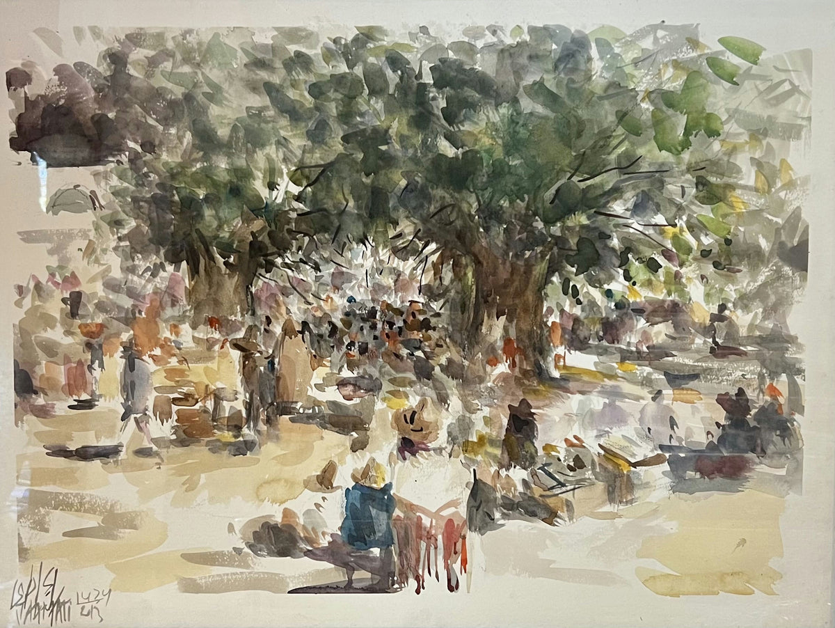 Mohamed Jaamati — Aquarelle marocaine, aquarelle sur papier