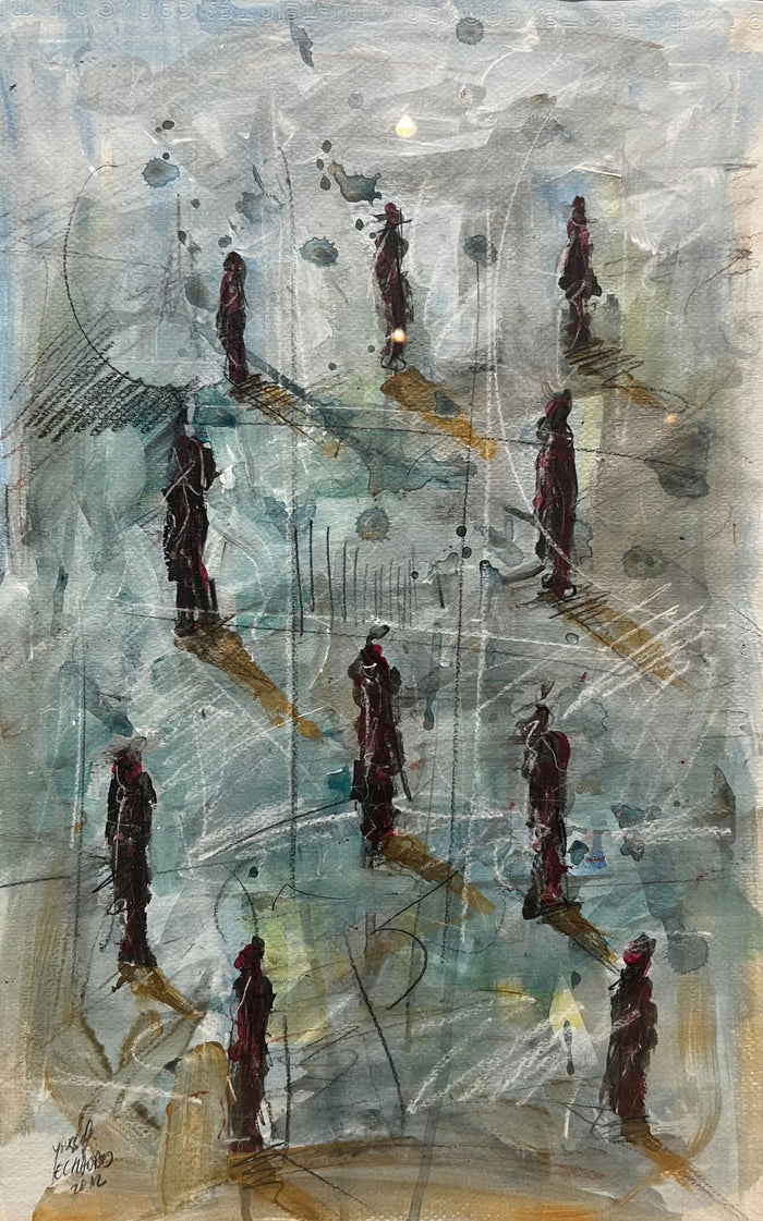 Youssef El Haddad — Aquarelle marocaine, aquarelle sur papier