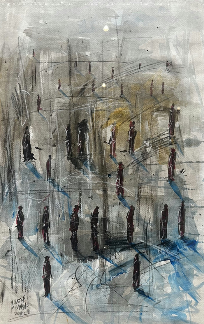 Youssef El Haddad — Aquarelle marocaine, aquarelle sur papier