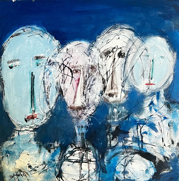 Aziz Boumehdi — Œuvre en technique mixte — tableau marocain