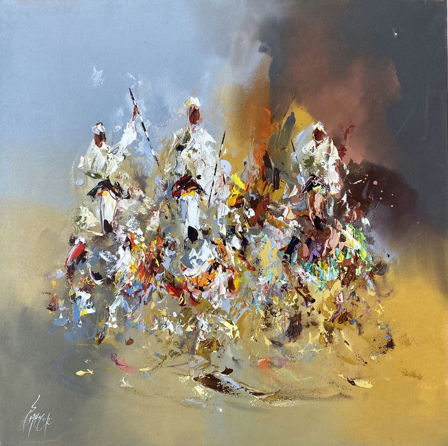 Ahmed Lahmer — Tableau acrylique, acrylique sur toile — tableau marocain