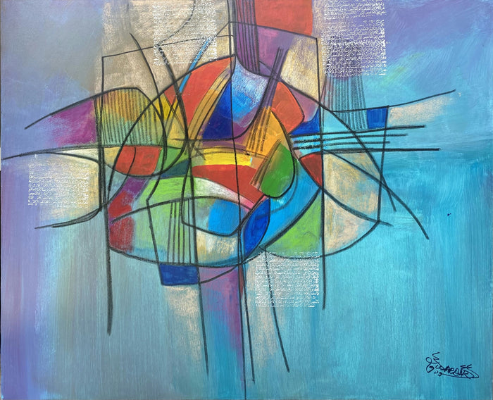 Mostafa Warrak — Grande œuvre en technique mixte