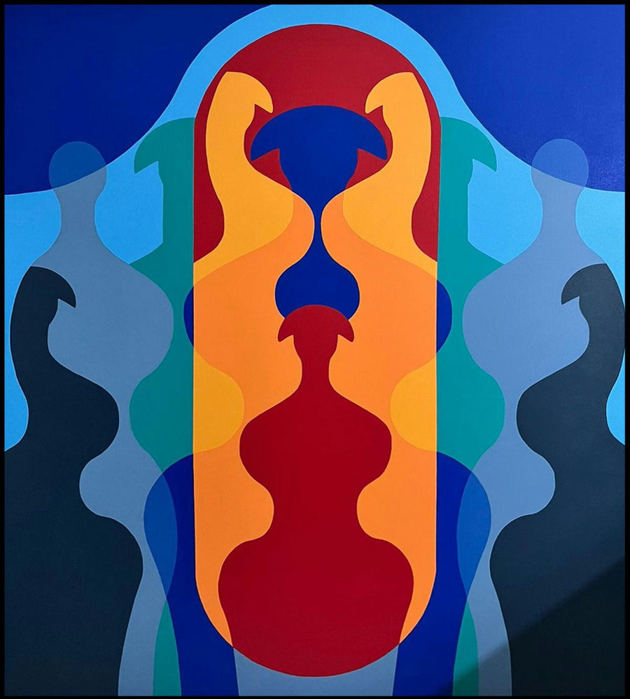 Chouaib Chkairi — Grand tableau abstrait marocain