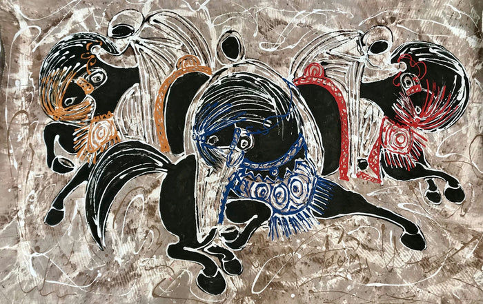 Mohamed Toumi — Grand tableau contemporain marocain