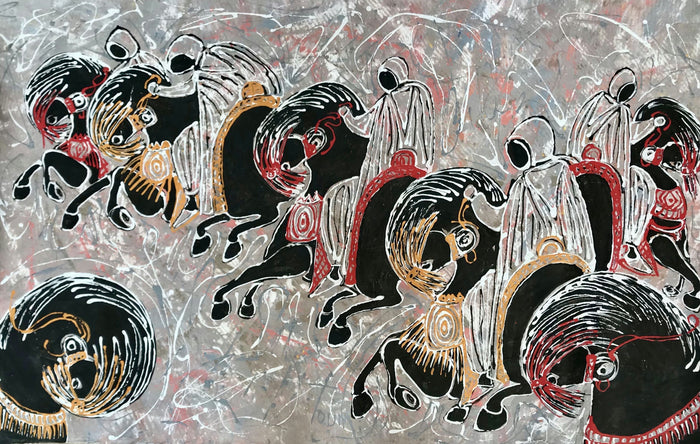 Mohamed Toumi — Grand tableau contemporain marocain