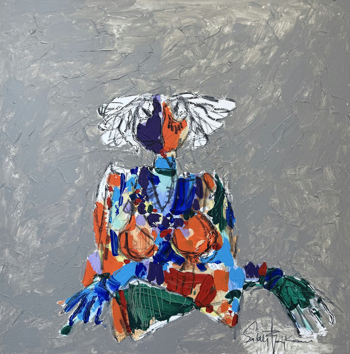 Salah Benjkan — Grand tableau acrylique