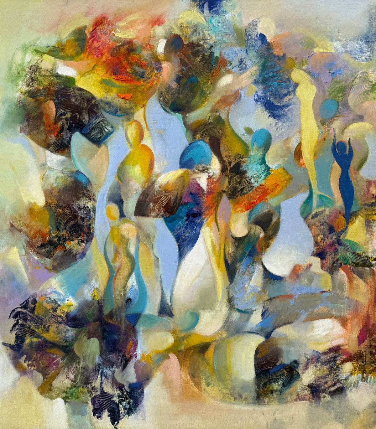 Grand tableau abstrait marocain II — Mohammed Mansouri Idrissi