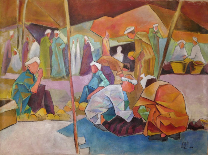 Mohamed Assalmi — Grand tableau à l’huile
