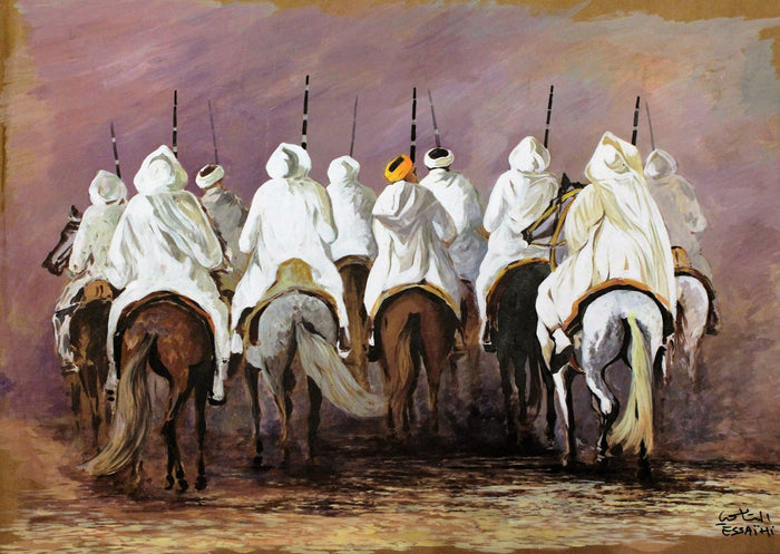 Abdelaziz Essaihi — Œuvre en technique mixte
